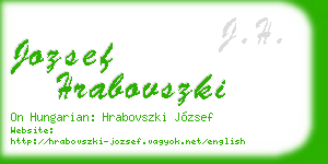 jozsef hrabovszki business card